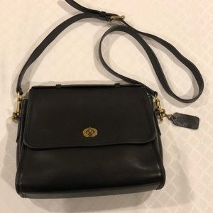 Coach black leather purse